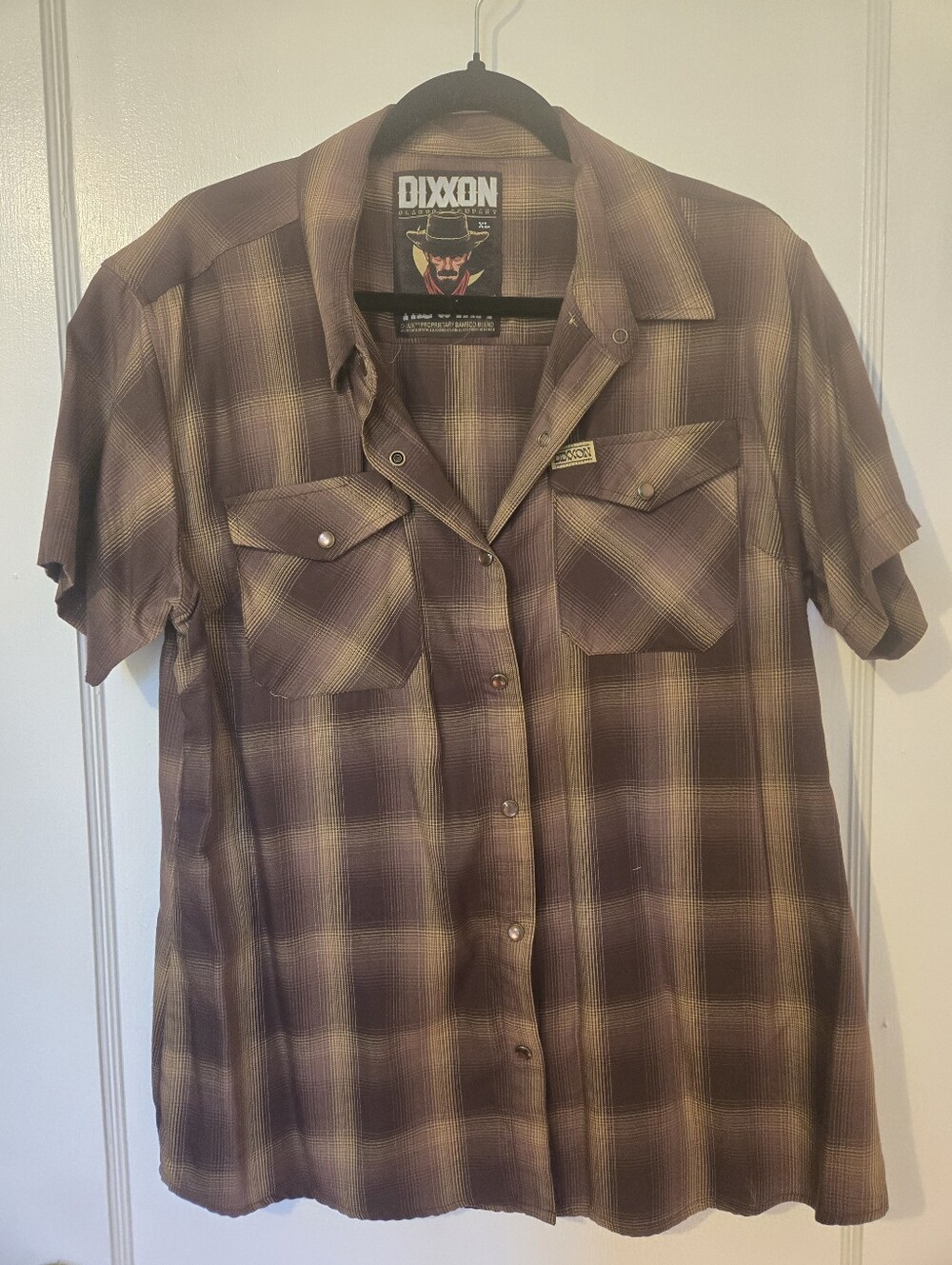 XL Womens Dixxon Bamboo Shirt Snap Buttons